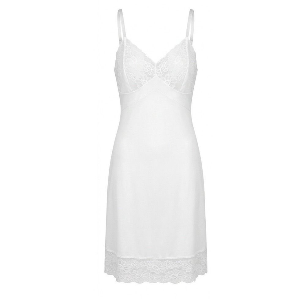 Vintage‎ Vanity Fair White Lace Trim Full Slip Antron III Nylon Size 38 22 Inch